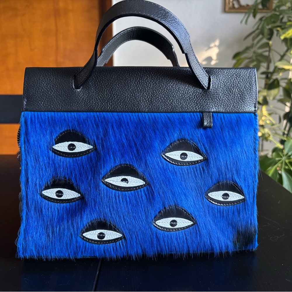 Min And Mon Vali Crossbody Bag, Blue & Black